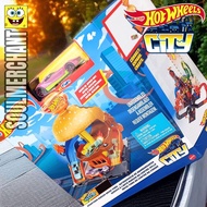 Hot Wheels City Track Downtown Burger Drive-Thru Playset Original Mattel