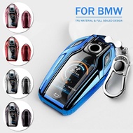 Soft TPU Remote Display Car Key Fob Cover Case Cover Holder Shell Keychain For BMW 5 6 7 Series G30 G20 G06 X3 X4 X5 X6
