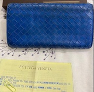BV 寶藍色 編織長夾 皮夾 錢包 皮包 BOTTEGA VENETA#24春古著