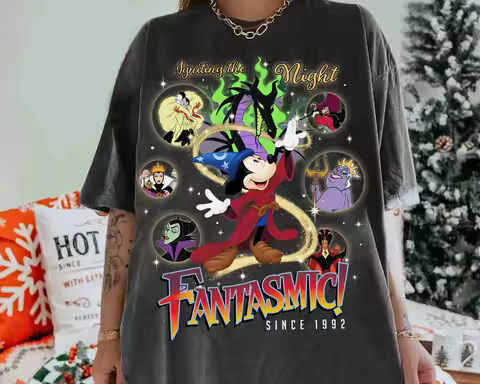 Fantasmic Maleficent Dragon And Sorcerer Mickey Shirt Disney Fantasia Tee WDW Disneyland Halloween F