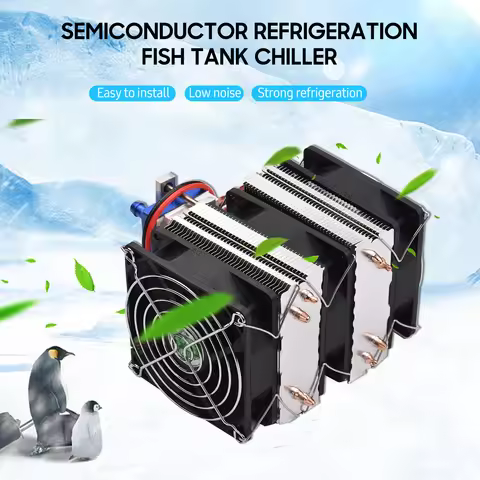 DIY 180W Home Fish Tank Cooler Chiller Cooling-water Machine Chiller 12V Semiconductor Refrigerator 