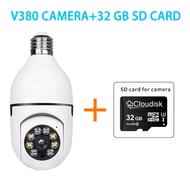 กล้องหลอดไฟ กล้องวงจรปิด V380 pro ICAM365 HD Wifi CCTV Camera Indoor 2ล้านพิกเซล เดินตามค ได้ 360 อง