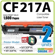 2x CF217A 17A Compatible H* H*17A  LeaserJet Pro M102 M102a M102w M130a M130fn M131fw M130nw Laser P
