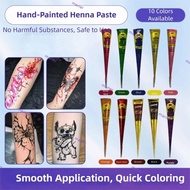 MARIER Henna Tattoo Cream, Temporary Semi-permanent Henna Paste Cone, Henna Tattoo Cream Easy-To-Use