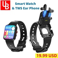 Smartwatch TWS Earbuds Bluetooth Earphone 2 In 1 Smart Watch For Men Women Sport  Fitness Bracelet Android IOS Watch Luxury