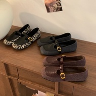 Fashion Suede Leather Square Toe Mules (Size 35-39)