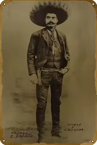 EMILIANO ZAPATA poster ZICO-1721 metal tin retro logo Bar club Men's cave room Wall decoration