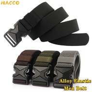 【SG】Men's Elastic Belt Outdoor Buckle Belt Alloy Woven Wide Belt Suitable For Men