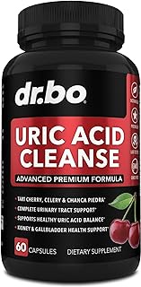 Uric Acid Cleanse Support Supplement - Kidney Herbal Supplements Pills with Chanca Piedra, Celery &amp; Tart Cherry Extract Formula - Joint Relief Control Products - Uric Acid Reducer Flush Purge Capsules