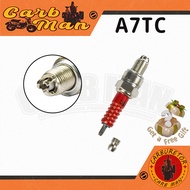 Plug Motor A7TC Short Thread M10x12mm Spark Plug Honda EX5 High Power Wave 100 Modenas Kriss 110 Yam