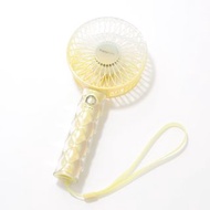 (送收納袋) francfranc 黃色手提風扇 / FRAIS handy fan Gel Quilt 黃色