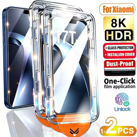1-2PCS Dust Free Installat Box Glass For Xiaomi 17T Pro 14T 13T 12T Mi 17 Pro Max 15T Fingerprint Un