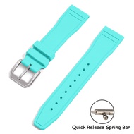 Top FKM Wathc Strap 20mm 21mm 22mm for IWC Big Pilot Portofino Soft Fluororubber FKM Watchbands Wate