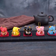 [HCM]Bộ 5 Mèo Thần Tài Mini Bằng Gốm Sứ Mang Lại May Mắn - Ngũ Phúc Lâm Môn