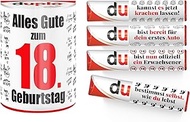 Sticker Set - 22 Pack: 20 Duplo Bandoles & 2 Personalised Box Stickers for 18th Birthday Perfect for