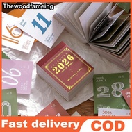 THEFAM 2026 Calendar Daily Planner 365 Days Tear-Off Calendar For Office School Home Desk Organizer 