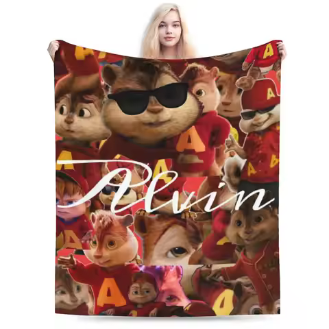 Comfort Alvin and the Chipmunks Blanket Merch Home Decorative Throw Blanket Ultra-Soft Coral Fleece