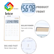 LETCE Calculator, Black/Red/Blue/White Plastic  Calculator, Accurate 114x190x37mm Office Calculator 