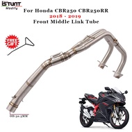 Slip On For Honda CBR250 CBR250RR 2018 2019 Motorcycle Exhaust Escape Modified Stainless Steel Front Middle Link Pipe