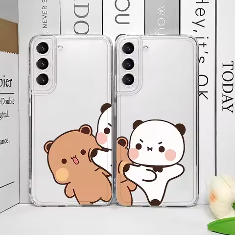 Funny Catoon Dudu Bubu Couple Phone Case for Vivo 50 Lite V30 V27 V25 V23 Pro Y36 Y29 Y76 Y75 Y100 Y