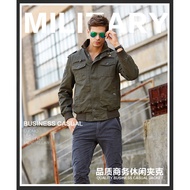 Autumn Winter Men's Clothing Military Fan Cotton Jacket Fleece Lining Workwear Plus Size Jacket Men'