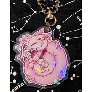 Cherry Blossom Fox Keychain
