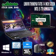 ( INTEL I5 7TH GEN ) Lenovo Thinkpad T470s Ultrabook Processor Intel I5 7Th Gen DDR4 / 8GB - 16GB RA