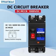 TAXNELE 2P DC MCCB 1000V DC Solar Molded Case Circuit Breaker MCCB Overload Protection Switch Protec
