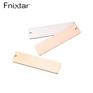 Fnixtar 20Pcs Custom Strip Charms Mirror Polish Stainless Steel Blank Bar Charms DIY Making Necklace Earring Keychain Jewelry