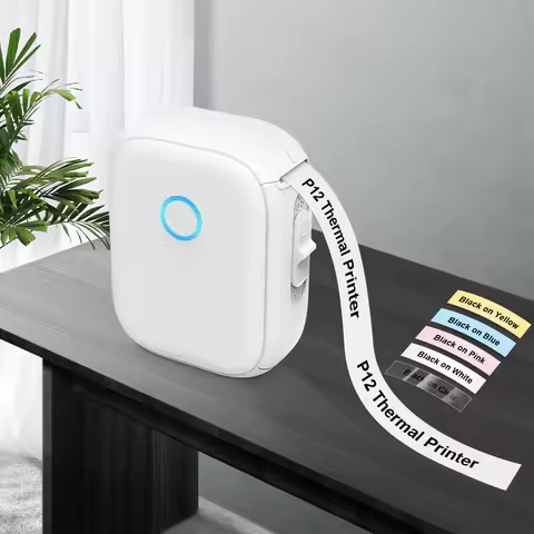 Portable Mini Printer Marklife P12 Thermal Printer Adhesive Sticker Labeling Machine P12 Label Maker
