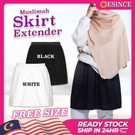 🇲🇾 DESINCE Women Bottom Cover Skirt Fake Top Mini Skirt Black White Bottom Layering Lower Wear WP 20