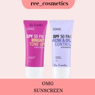 OMG Oh My Glow Acne & Oil Control Sunscreen SPF 50| Bright Tone Up Sunscreen SPF 50 Sunscreen OMG