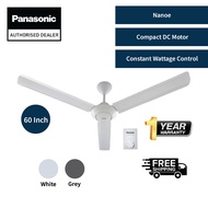Panasonic F-M15A0 Ceiling Fan 60 Inch 5 Speed Regulator 3 Blades F-M15A0VBWH (2 Units Per Box) Kipas