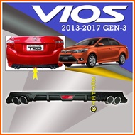 ∏ ┛ ▦ Toyota Vios 2013 to 2017 ( Gen-3 ) Rear Diffuser Bumper Body Kit -