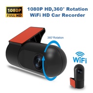 WiFi Dash Camera 1080P HD 360° Rotation APP Control Recorder 360° IR Night Vision Smart Car Camera
