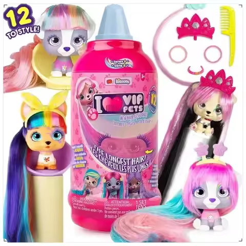 I Love VIP Pets Series Blind Box Cute Exquisite Hairdressing Weaving Toys Surprise Birthday Gift