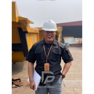 KEMEJA DREEAM PRO Tactical 511 Short Shirt High Quality [Black Black/] FREE RUBBER PATCH