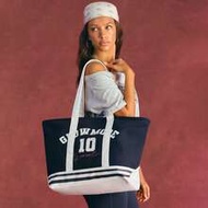 Large 17L Daily Hustle Faux Canvas Style Tote Bag With Interior Pockets Water Bottle Pocket Daily Ca