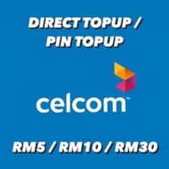 CELCOM DIRECT TOPUP / PIN TOPUP PREPAID RELOAD RM5 RM10 RM30