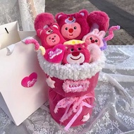 Cute Plush Doll Bouquet, Loopy & Lotso Bear Stuffed Toy Flower Bouquet, Creative Gift for Birthday G