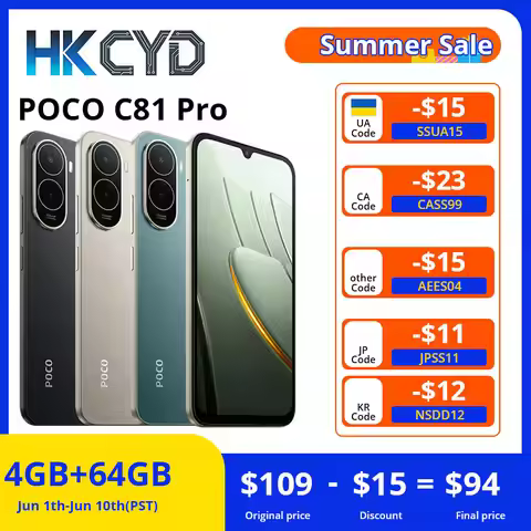 Global Version POCO C81 Pro Smartphone 6.9 inch 120Hz LCD Display 6000mAh Battery UNISOC T7250 Octa 