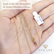 ✓PAWNABLE✓FREE SHIPPING✓COD Legit Real Saudi Gold 18k Necklace Chain 20 Inches