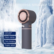 Mi Spray Refrigeration Small Electric Fan Mute Large Wind Mini Semiconductor Ice Compress Handheld Fan