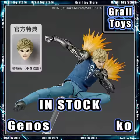 New Ko Genos Anime Action Figures Kaiyodo Revoltech Yamaguchi One Punch Man Figurine Joint Movable M