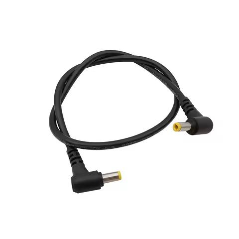 1Pcs DC Power Cable Right Angle 5.5x2.5mm Male to 5.5 x 2.5mm Male Plug Power Adapter 18AWG DC 12V 2