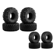 4pcs 57mm 1.0" Soft Rubber Wheel Tire Mud Tire for 1/18 1/24 RC Crawler Car Axial SCX24 Bronco AX24 