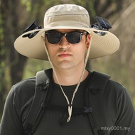 New Solar Fan Outdoor Fishing Hat-Solar Sun Protection Sun Hat with Fan Solar Fan Hat Dual Power Sup
