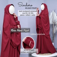 GAMIS SET KHIMAR HIJAB JILBAB CADAR SYARI SINDORO GAMIS JUMBO TERBARU BAHAN WOLFISH PREMIUM ADEM JAT