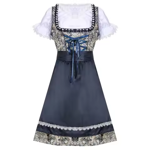 Traditional Bavarian Octoberfest Dresses German Beer Wench Costume Adult Lace Oktoberfest Dirndl Dre