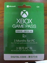 Microsoft 微軟 Xbox Game Pass for PC 3個月訂閱服務 XGP 90天 實體卡